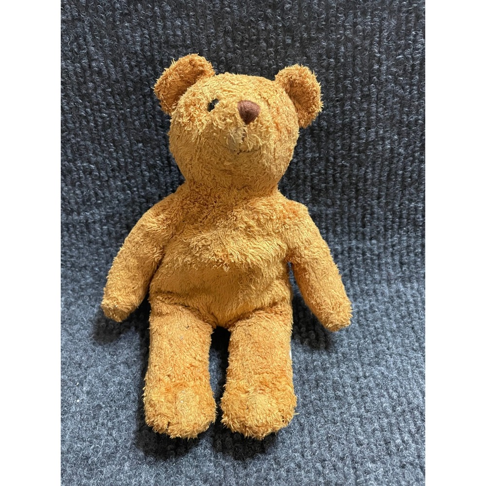 Avon 2001 Vintage Plush Teddy Bear Golden Brown Shaggy Bean Bag 9 Inch